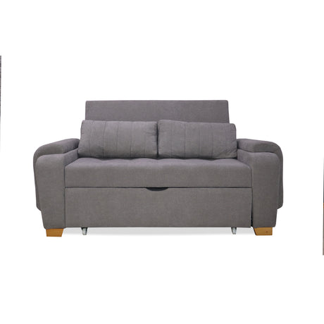 Sofacama Hartmann Gris 180x94cm de Dos Puestos Reclinable - Sofas y Poltronas | Bylmo