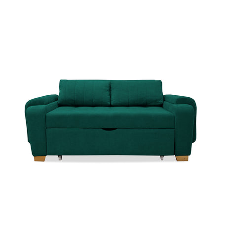 Sofacama Hartmann Verde 180x94cm de Dos Puestos Reclinable - Sofas y Poltronas | Bylmo