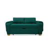 Sofacama Hartmann Verde 180x94cm De Dos Puestos Reclinable