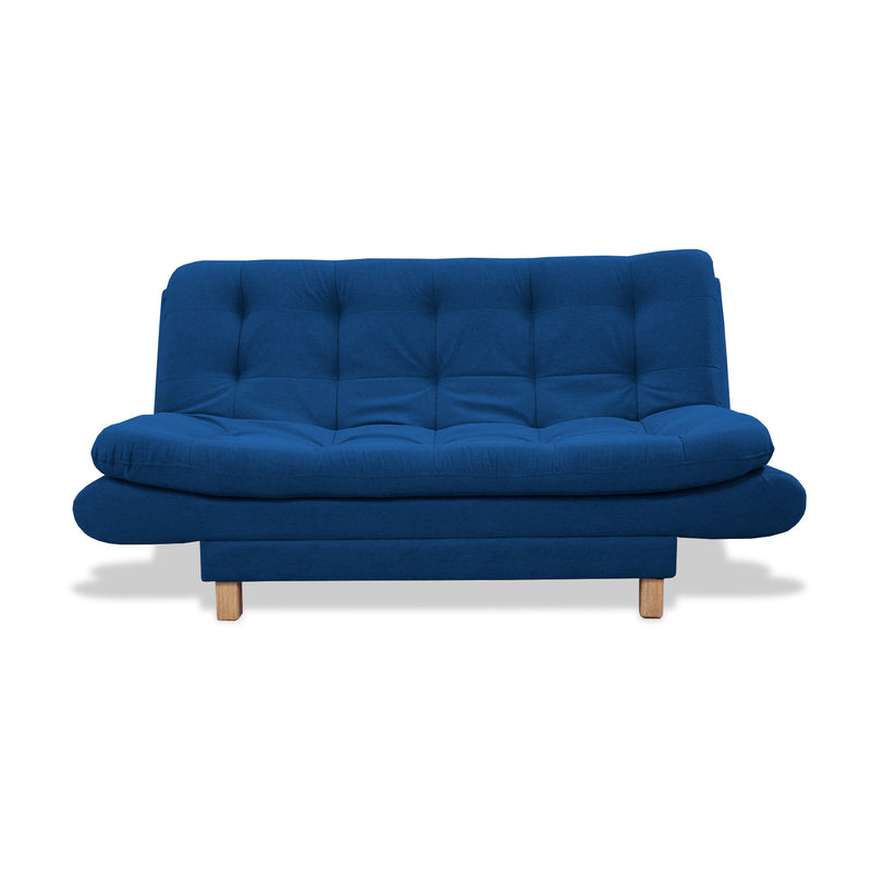 Sofacama Lehmann Azul Petróleo 175x90cm De Tres Puestos Reclinable