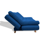 Sofacama Lehmann Azul Petróleo 175x90cm De Tres Puestos Reclinable