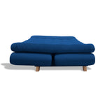 Sofacama Lehmann Azul Petróleo 175x90cm De Tres Puestos Reclinable