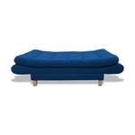 Sofacama Lehmann Azul Petróleo 175x90cm De Tres Puestos Reclinable