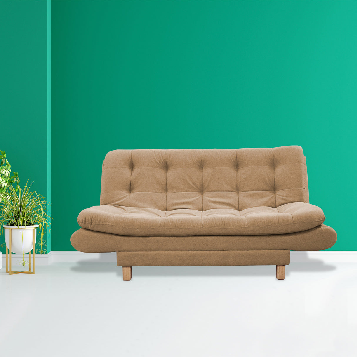 Sofacama Lehmann Camel 175x90cm de Tres Puestos Reclinable - Sofas y Poltronas | Bylmo