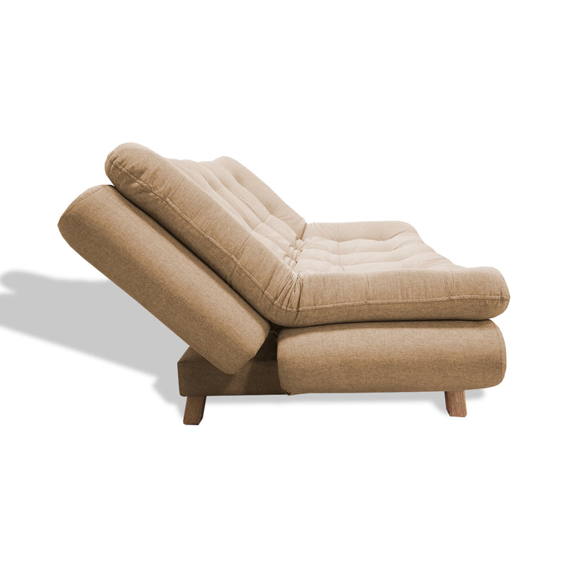 Sofacama Lehmann Camel 175x90cm De Tres Puestos Reclinable