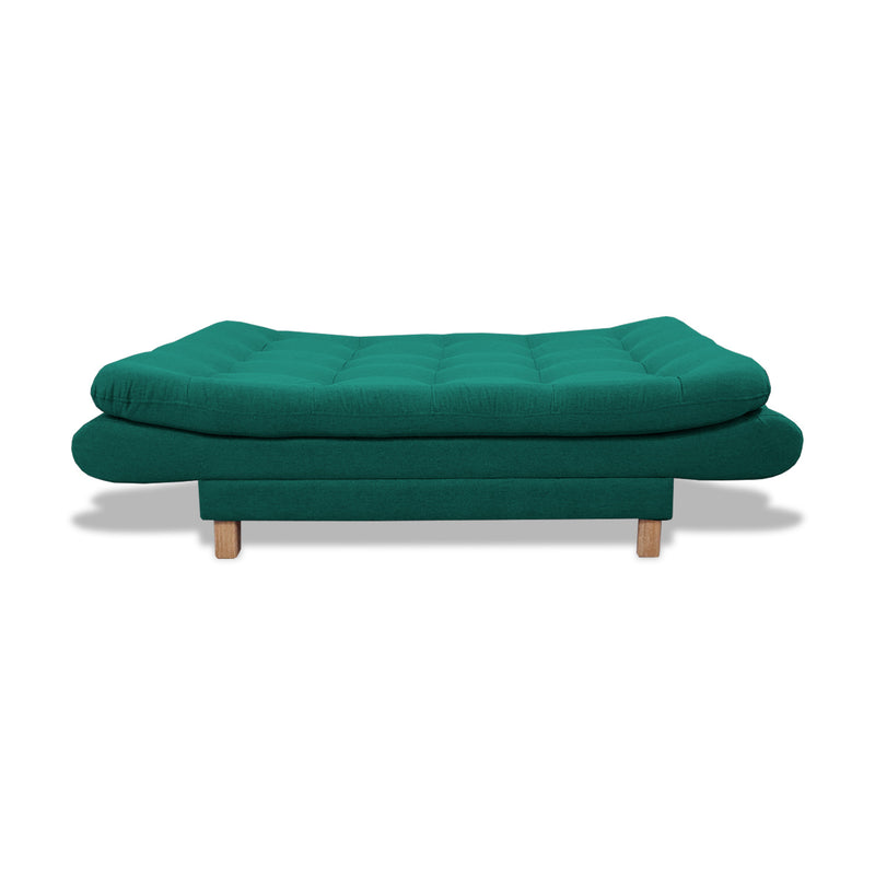 Sofacama Lehmann Verde 175x90cm De Tres Puestos Reclinable