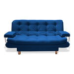 Sofacama Marti Azul Petróleo 175x90cm De Tres Puestos Reclinable