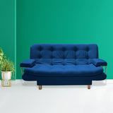 Sofacama Marti Azul Petróleo 175x90cm de Tres Puestos Reclinable - Sofas y Poltronas | Bylmo