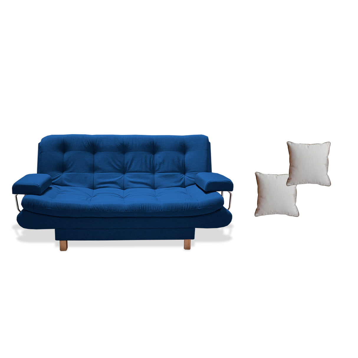 Sofacama Marti Azul Petróleo 175x90cm de Tres Puestos Reclinable - Sofas y Poltronas | Bylmo
