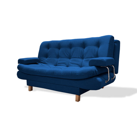 Sofacama Marti Azul Petróleo 175x90cm de Tres Puestos Reclinable - Sofas y Poltronas | Bylmo