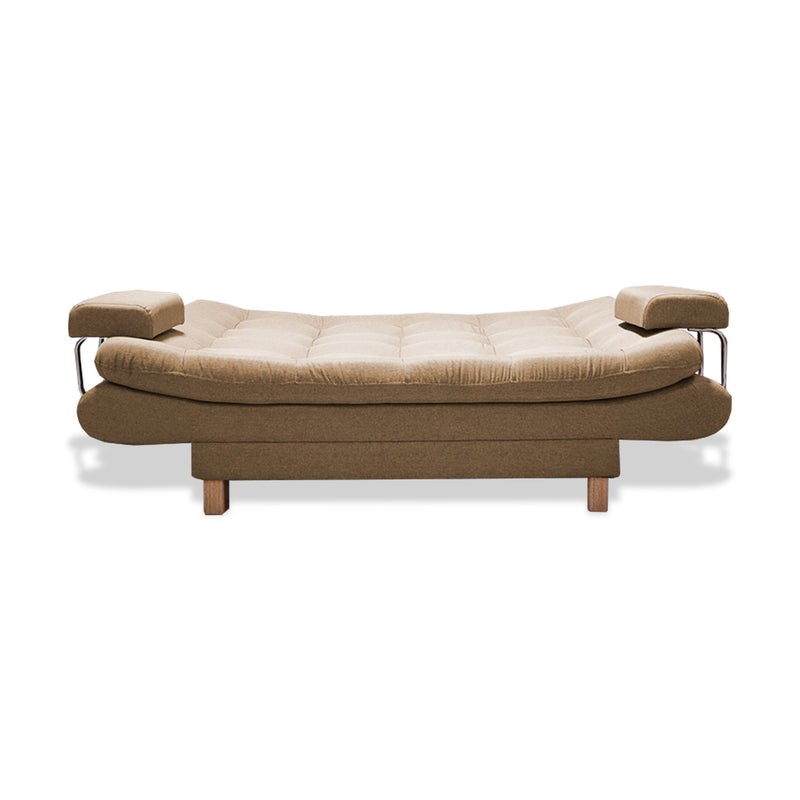 Sofacama Marti Camel 175x90cm De Tres Puestos Reclinable