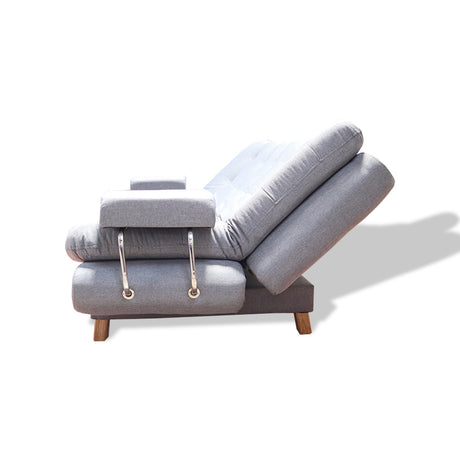 Sofacama Marti Gris 175x90cm de Tres Puestos Reclinable - Sofas y Poltronas | Bylmo