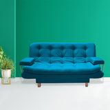 Sofacama Marti Turquesa 175x90cm de Tres Puestos Reclinable - Sofas y Poltronas | Bylmo
