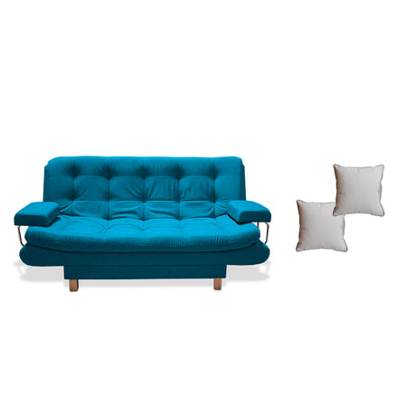 Sofacama Marti Turquesa 175x90cm de Tres Puestos Reclinable - Sofas y Poltronas | Bylmo