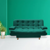 Sofacama Marti Verde 175x90cm de Tres Puestos Reclinable - Sofas y Poltronas | Bylmo