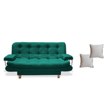 Sofacama Marti Verde 175x90cm de Tres Puestos Reclinable - Sofas y Poltronas | Bylmo