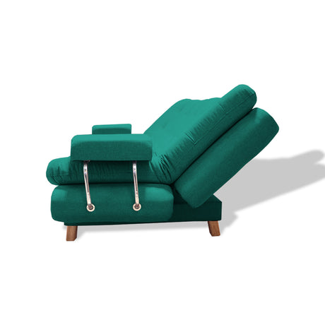 Sofacama Marti Verde 175x90cm de Tres Puestos Reclinable - Sofas y Poltronas | Bylmo