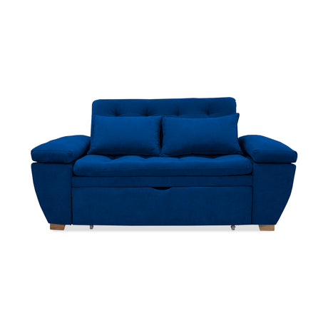 Sofacama Tobler Azul Petróleo 180x95cm de Dos Puestos Reclinable - Sofas y Poltronas | Bylmo