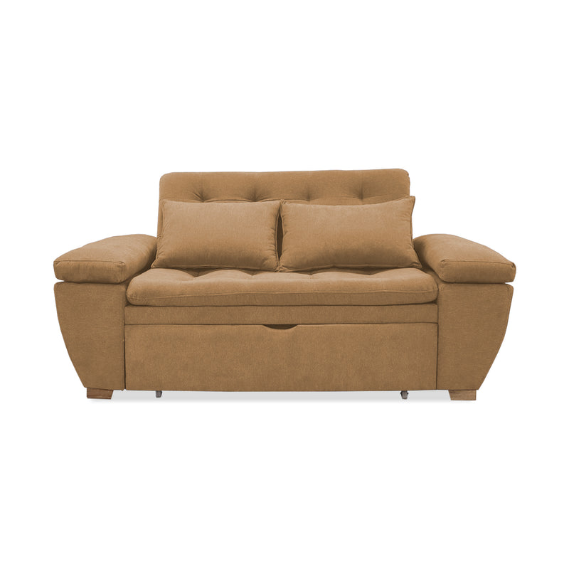 Sofacama Tobler Camel 180x95cm De Dos Puestos Reclinable