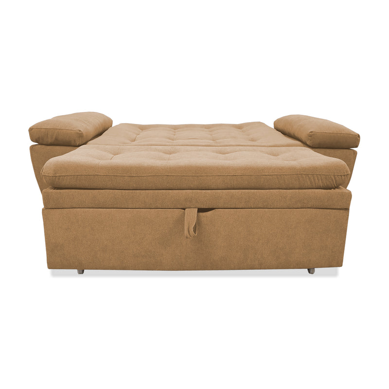 Sofacama Tobler Camel 180x95cm De Dos Puestos Reclinable