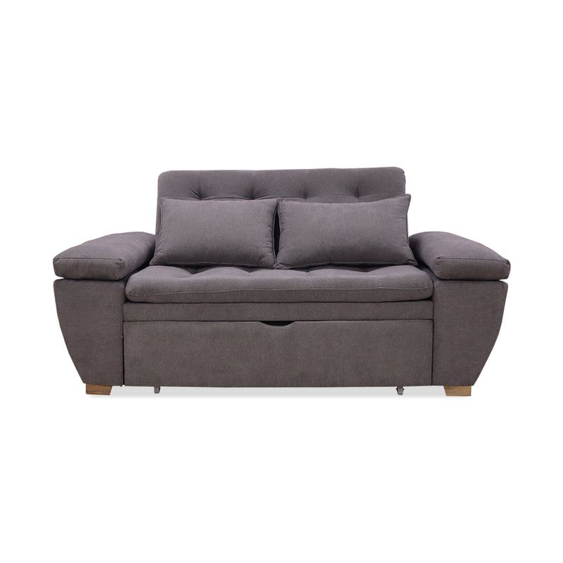 Sofacama Tobler Gris 180x95cm De Dos Puestos Reclinable