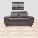 Sofacama Tobler Gris 180x95cm De Dos Puestos Reclinable