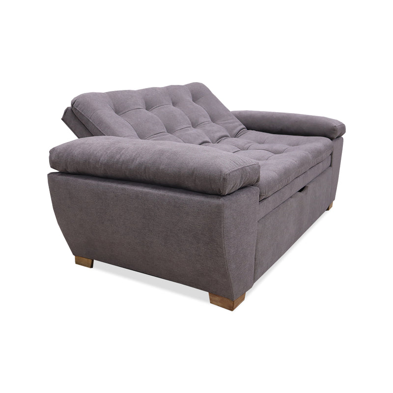 Sofacama Tobler Gris 180x95cm De Dos Puestos Reclinable