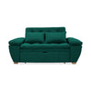 Sofacama Tobler Verde 180x95cm De Dos Puestos Reclinable