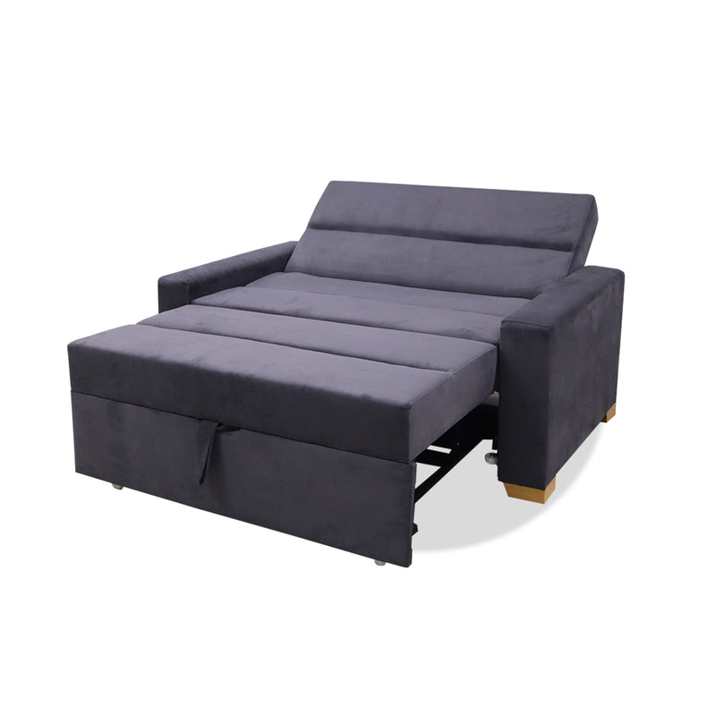 Sofacama Vogel Gris 150x94cm De Dos Puestos Reclinable