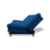 Sofacama Widmer Azul Petróleo 185x90cm De Tres Puestos Reclinable