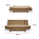 Sofacama Widmer Camel 185x90cm de Tres Puestos Reclinable - Sofas y Poltronas | Bylmo