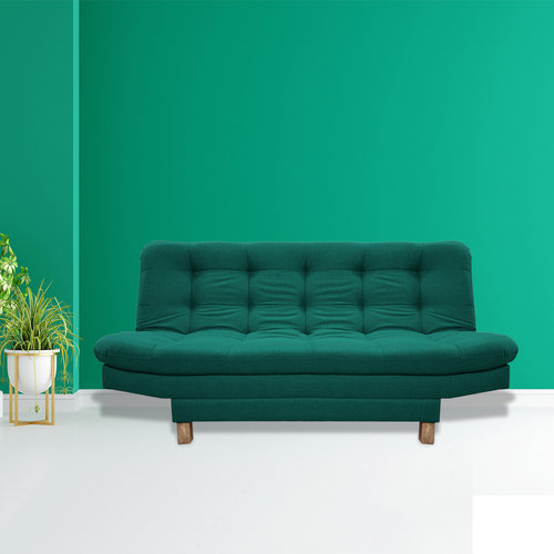 Sofacama Widmer Verde 185x90cm De Tres Puestos Reclinable