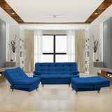 Sala Brunner Azul Petróleo 185x90cm de Cinco Puestos Reclinable - Sofas y Poltronas | Bylmo