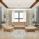 Sala Brunner Camel 185x90cm de Cinco Puestos Reclinable - Sofas y Poltronas | Bylmo