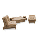 Sala Brunner Camel 185x90cm de Cinco Puestos Reclinable - Sofas y Poltronas | Bylmo