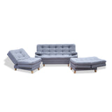 Sala Brunner Gris 185x90cm de Cinco Puestos Reclinable - Sofas y Poltronas | Bylmo