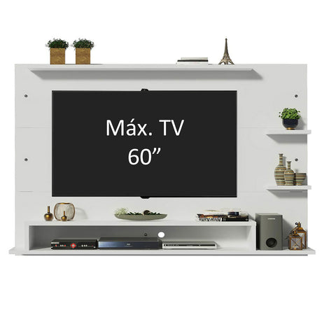 Panel de TV Alfa Blanco 180x135cm Para TV Hasta 60 Pulgadas - Muebles de TV | Bylmo