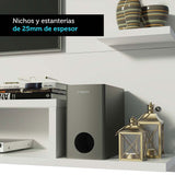 Panel de TV Alfa Blanco 180x135cm Para TV Hasta 60 Pulgadas - Muebles de TV | Bylmo