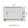 Panel De Tv Alfa Blanco 180x135cm Para Tv Hasta 60 Pulgadas