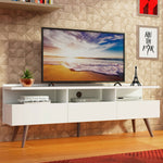 Rack De Tv Londres Blanco 160x58cm Para Tv Hasta 65 Pulgadas