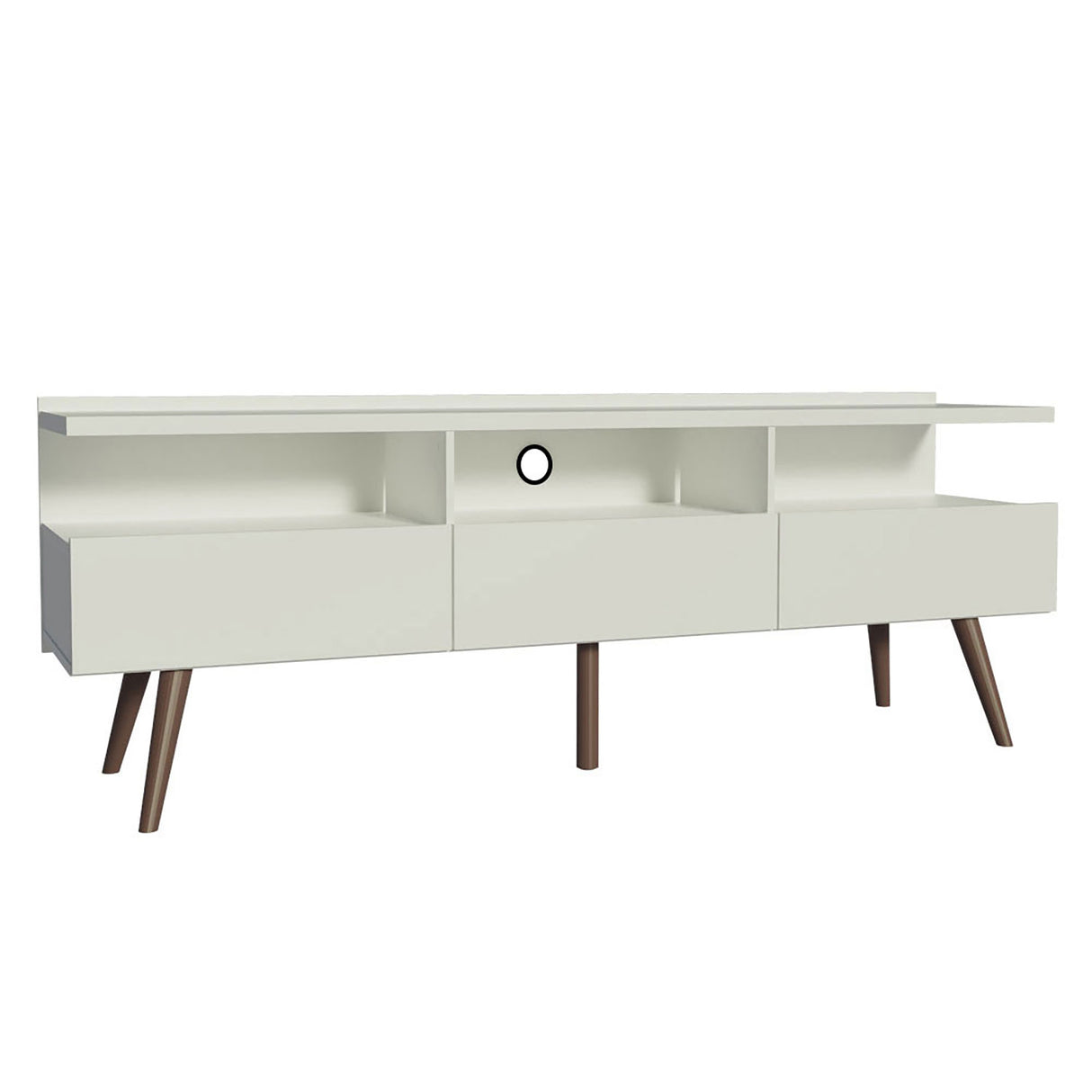 Rack de TV Londres Blanco 160x58cm Para TV Hasta 65 Pulgadas - Muebles de TV | Bylmo