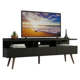 Rack de TV Londres Negro 160x58cm Para TV Hasta 65 Pulgadas - Muebles de TV | Bylmo