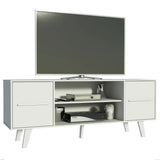 Rack de TV Copenhague Blanco 136x54cm Para TV Hasta 55 Pulgadas - Muebles de TV | Bylmo