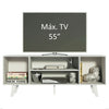 Rack De Tv Copenhague Blanco 136x54cm Para Tv Hasta 55 Pulgadas