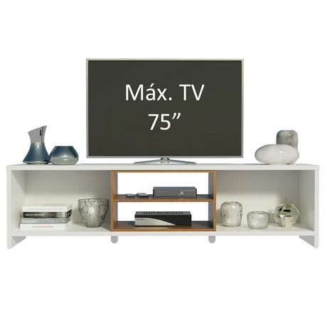 Rack de TV Metz Blanco 180x48cm Para TV Hasta 75 Pulgadas - Muebles de TV | Bylmo