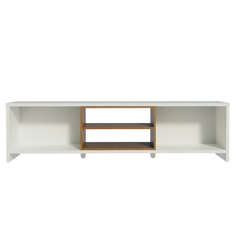 Rack De Tv Metz Blanco 180x48cm Para Tv Hasta 75 Pulgadas