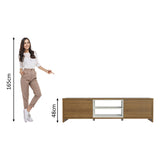 Rack de TV Metz Marron 180x48cm Para TV Hasta 75 Pulgadas - Muebles de TV | Bylmo