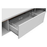 Rack de TV Reims Blanco 180x50cm Para TV Hasta 75 Pulgadas - Muebles de TV | Bylmo