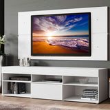 Centro de Entretenimiento Miami Blanco 180x52cm Para TV Hasta 65 Pulgadas - Muebles de TV | Bylmo