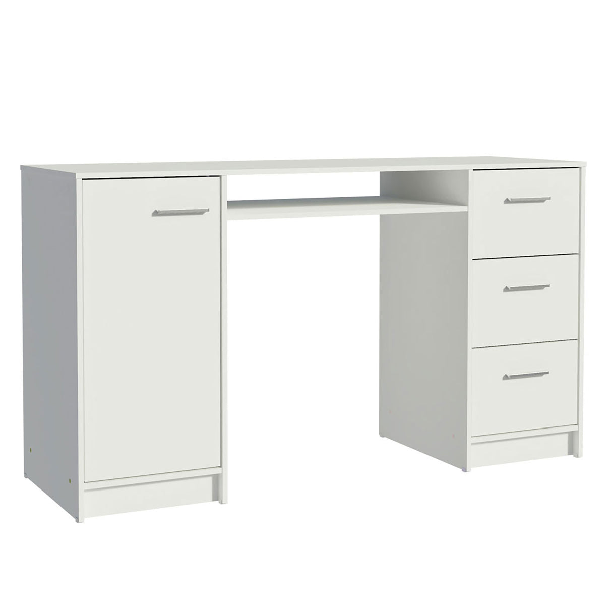 Mesa de Computador Alaska Blanco 136x77cm con Tres Cajones - Escritorios | Bylmo